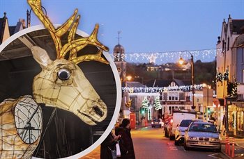 Giant Reindeer from the Cowbridge Christmas Parade